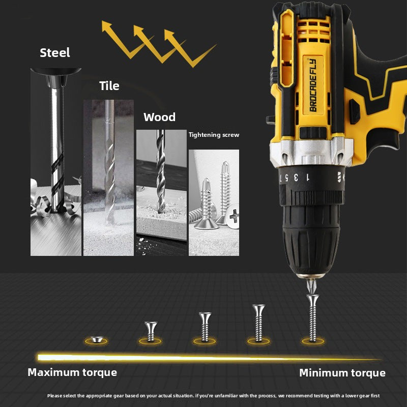 Electric Drill Hardware Tool Set Repair Tools Multi-Functional Electric Drill Impact Drill Electrician Complete Set
