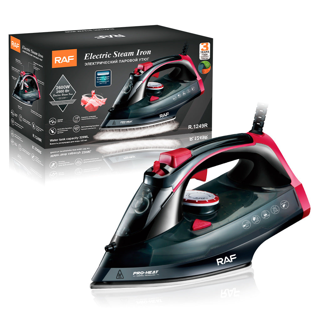 RAF EU Standard Handheld Electric Iron Household Small Portable Steam Iron Handheld Ironing Machine2600W