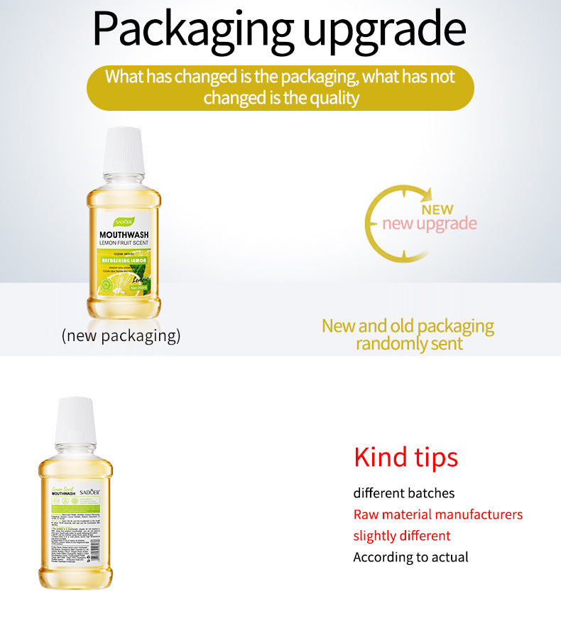 All English Mouthwash250ml  SADOER Peach Mint Lemon Oral Care  Foreign Trade Wholesale