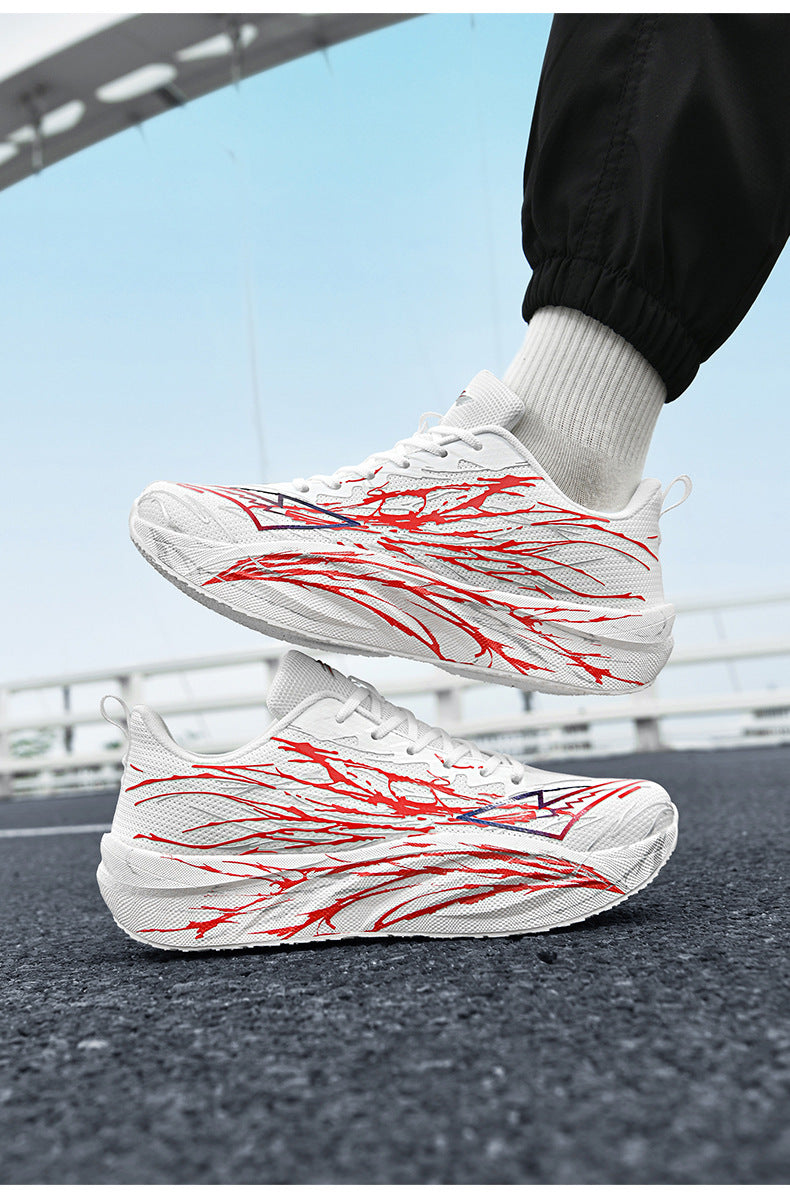 Zhi Jing5Generation pro Full-length Carbon Plate Casual Versatile Running Shoes for Teenagers Professional Lightweight Breathable Shock-absorbing Sports Shoes