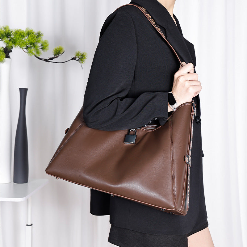 High-End Melad Crossbody Bag New Commuter Retro Tote Bag Large Capacity Versatile Single Shoulder Women's Bag Mother Bag