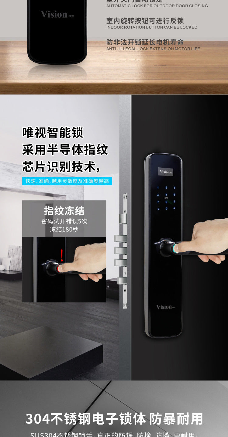 Supply of Automatic Fingerprint Locks Home Anti-theft Door Electronic Password Smart Lock Remote Control Smart Lock for Villa Hotel