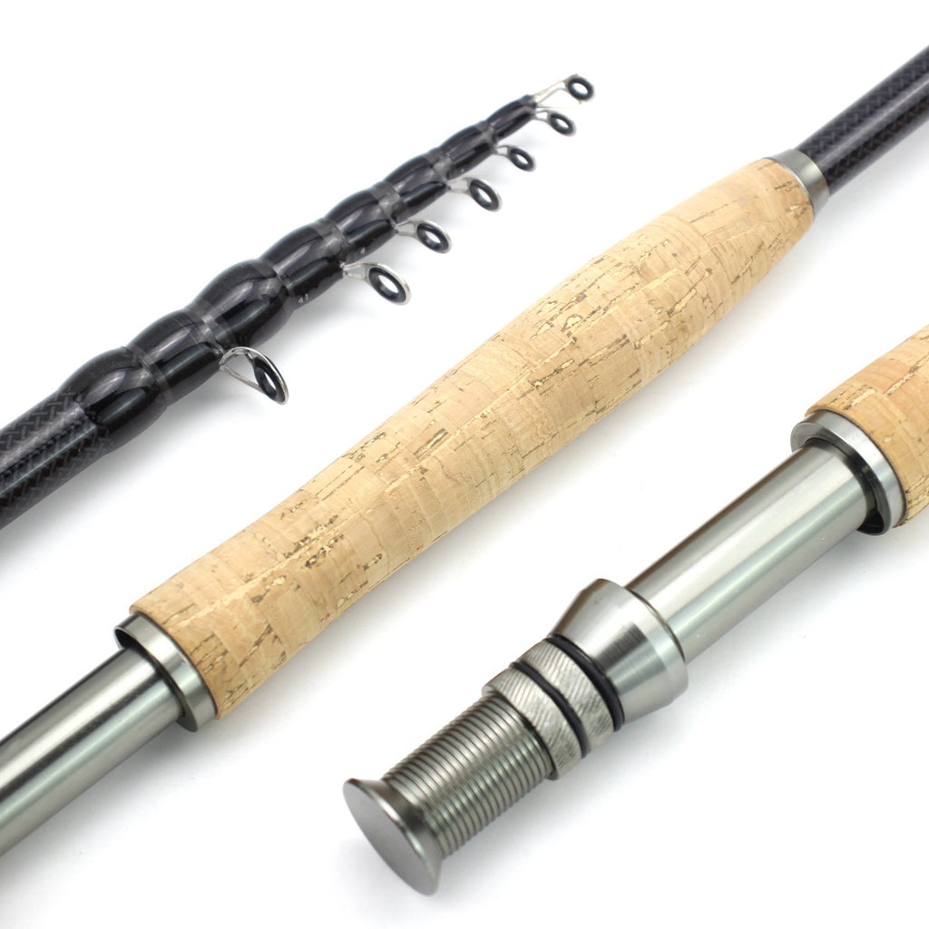 European and American Popular Portable Retractable Fly Rod Carbon Fiber Wooden Handle Fly Fishing Rod Lure Bass Pike Rod