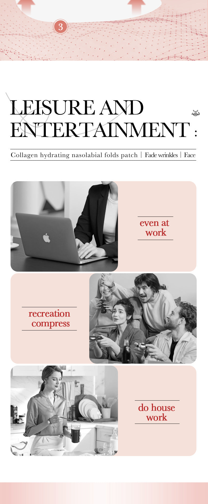 Full English Nasolabial Fold Stickers2.7g SADOER Collagen Hydrating Gel Lifting Patch  Enmu Wholesale