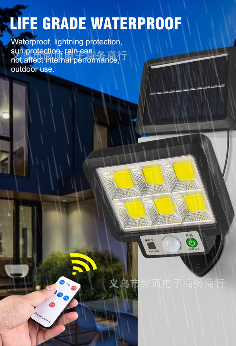 New Solar Split Light Human Body Sensing Wall Light56LED Garden Light Outdoor Waterproof Street Light Garden lamp