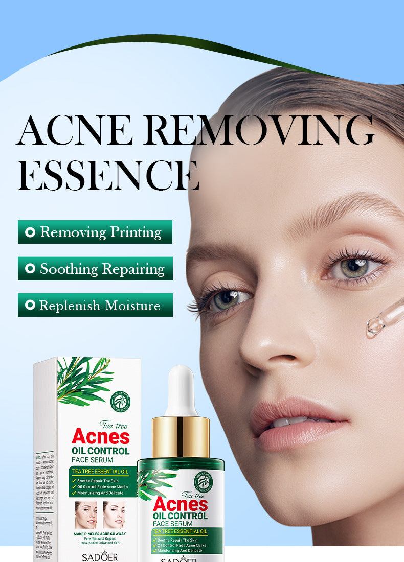 Full English Tea Tree Skincare Set SADOER Cleansing, moisturizing, hydrating five-piece set for  foreign trade wholesale