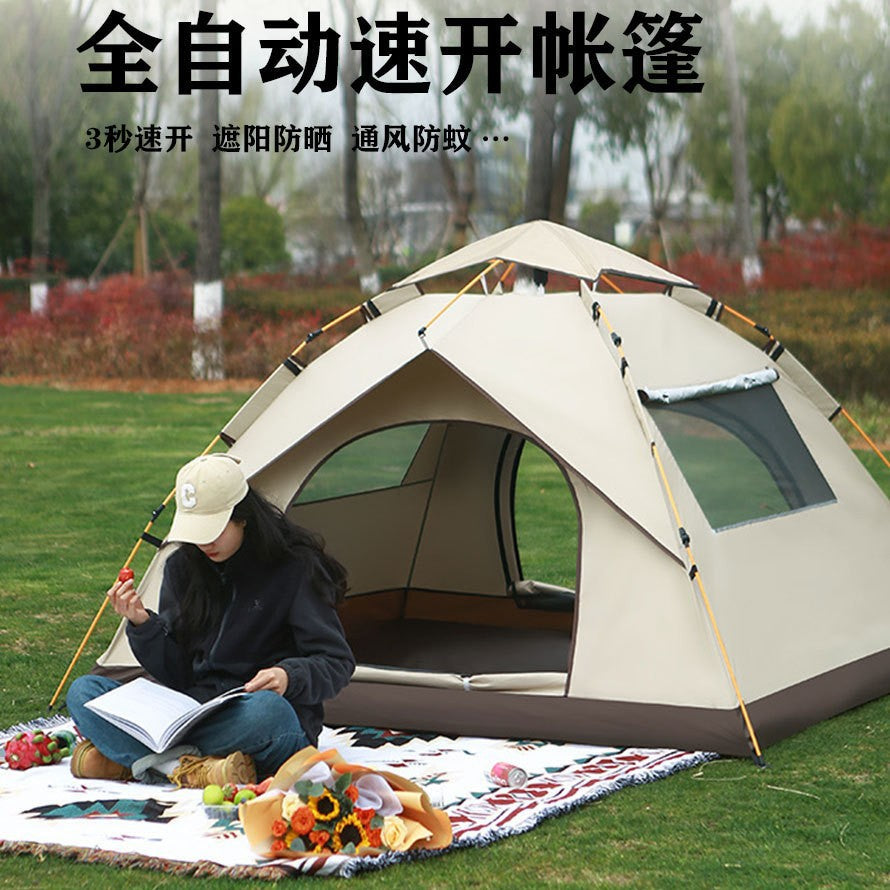 Automatic Outdoor Tent3-4Double2Single Person Household No-Assembly Children's Quick-Open Camping Shelter Sunproof Rainproof