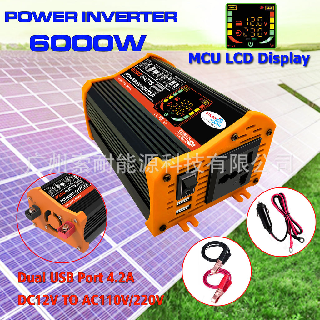 Export Car Inverter500W 12V Turn110V/220V Intelligent Digital Display Double USB inverter