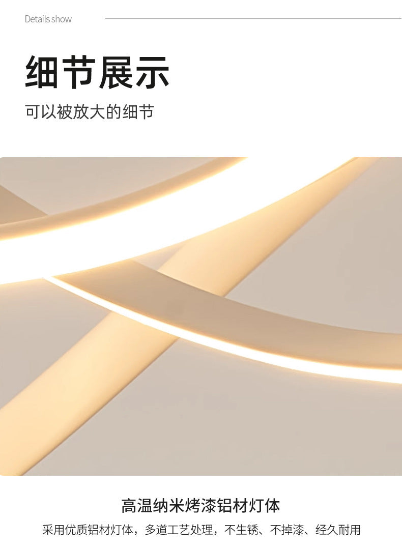 2025New led Ultra-thin Modern Minimalist Nordic Irregular Strip Dining Pendant Light Living Room Bedroom Light Full Spectrum Lighting Fixture
