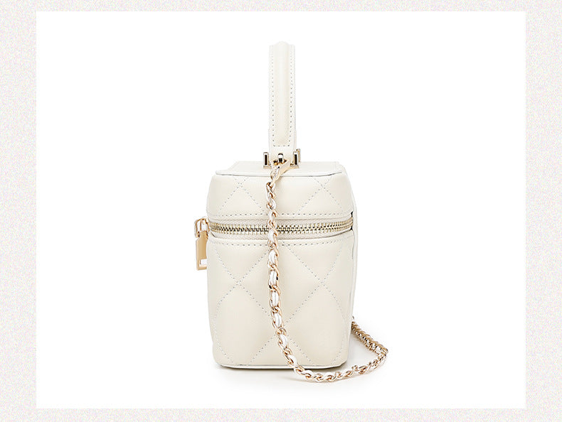 Korean Style Fashion Handbag for Women New Simple Embroidery Small Square Bag2024Spring and Summer Trendy Crossbody Bag