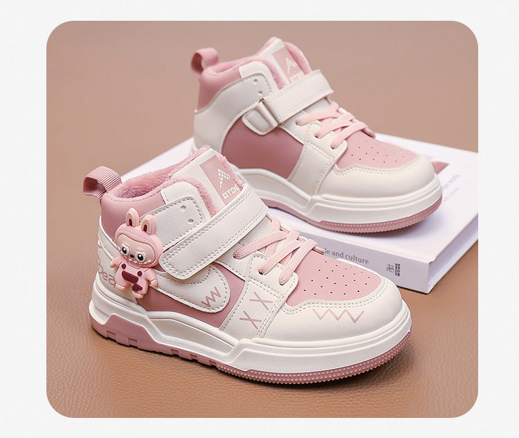 Fashion Doll Labubu Girls' Shoes Princess Shoes2025New Autumn Children's Soft Sole Casual Sports Shoes