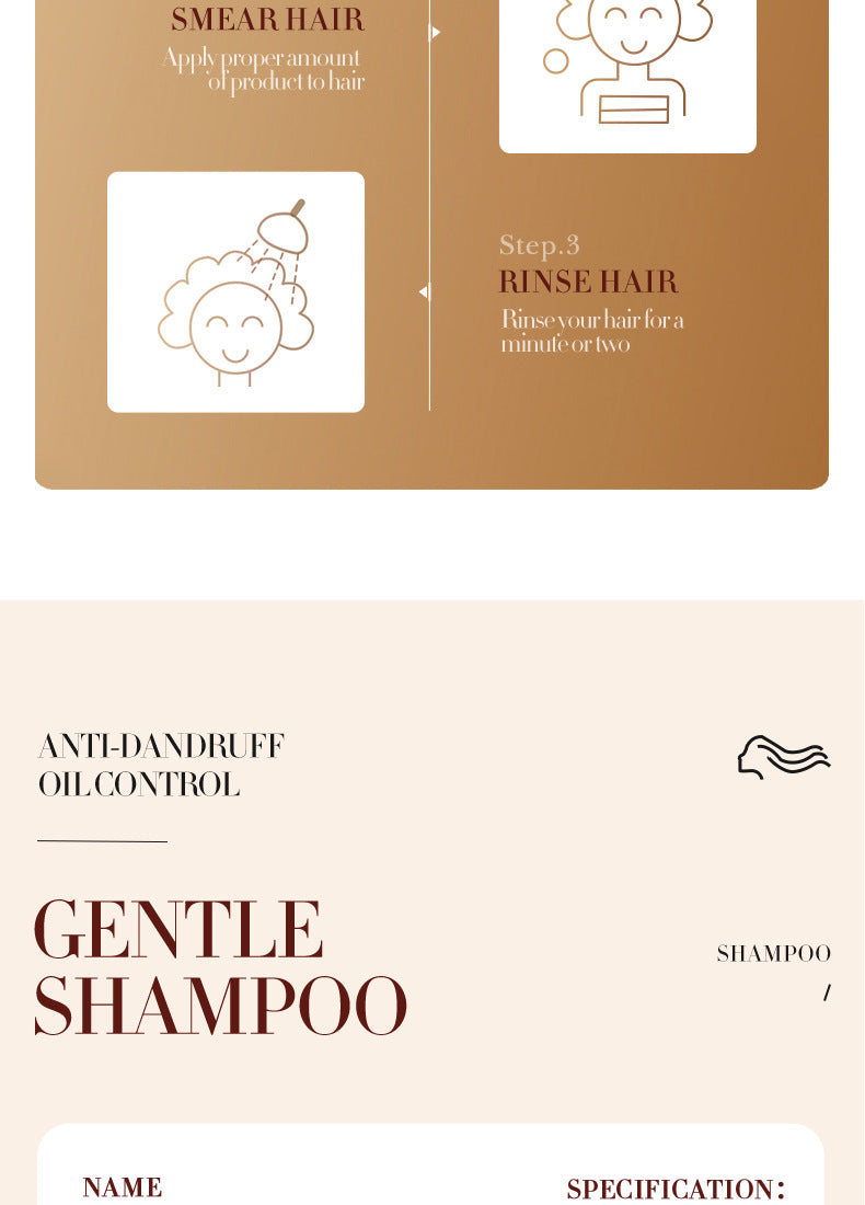 Ginger Shampoo Sachet SADOER Moisturizing, Smooth, Deep Cleansing, Portable Pack, Cross-Border Foreign Trade Wholesale
