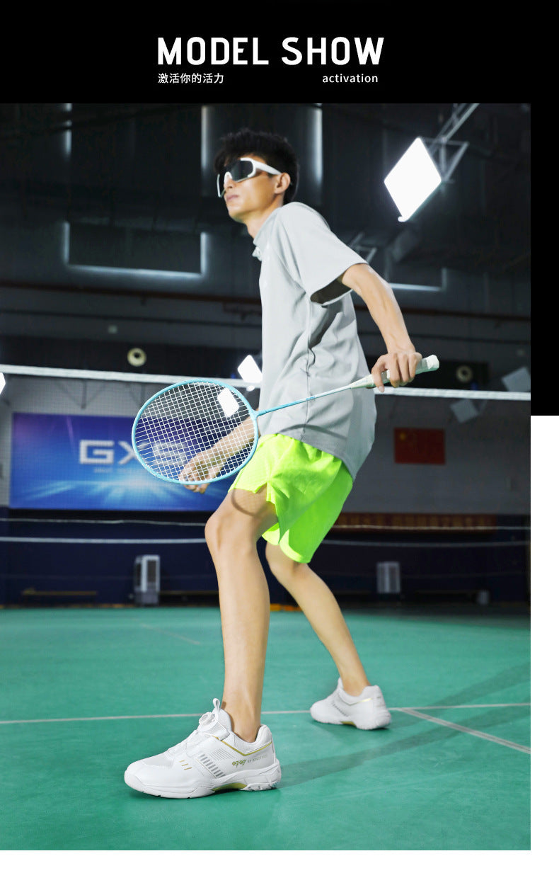 New Large Size Breathable Cushioning Anti-Slip Sneakers Table Tennis Shoes Low-Top Men's Professional Training Badminton Shoes