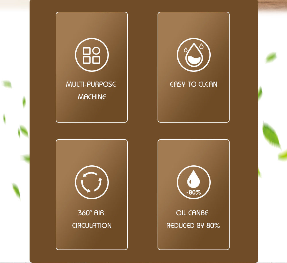 RAF US Standard Air Fryer Household Large Capacity Multifunctional Smart French Fries Fully Automatic Fryer 5.8L