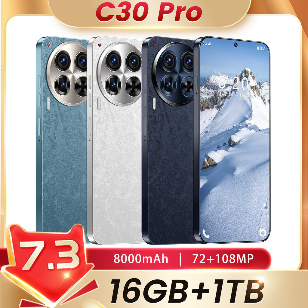 New model exclusive C30 Pro Original Smart5G Extra-large Screen Mobile Phone16+1T Overseas Version Direct Source Sale