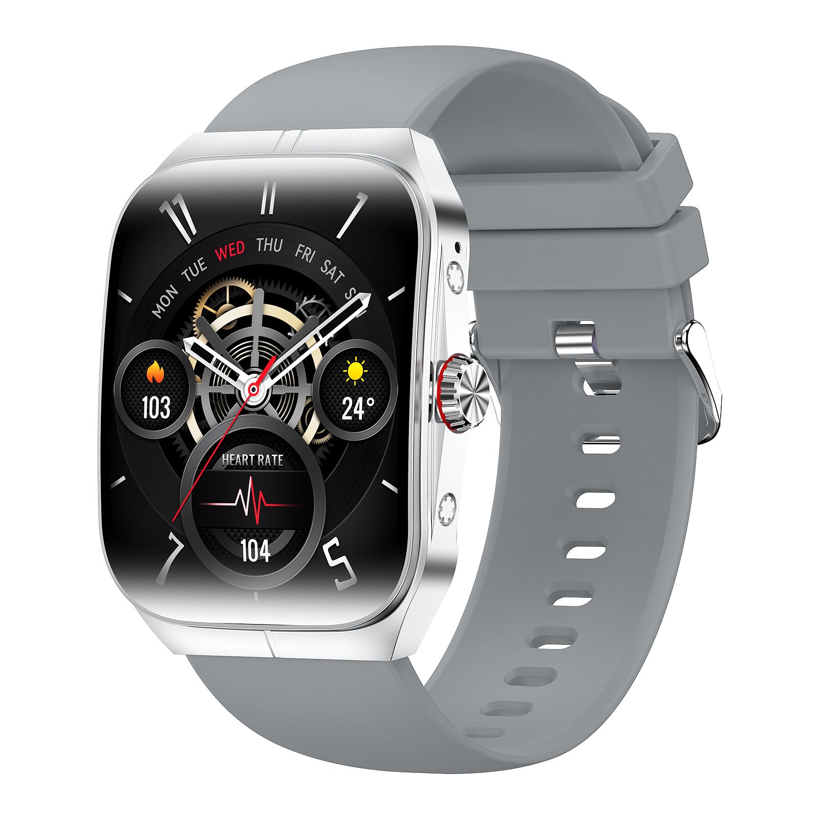 HK80Watch Bluetooth Call Heart Rate Monitoring Exercise Blood Oxygen Blood Pressure AMOLED Smart Sports Monitoring Watch