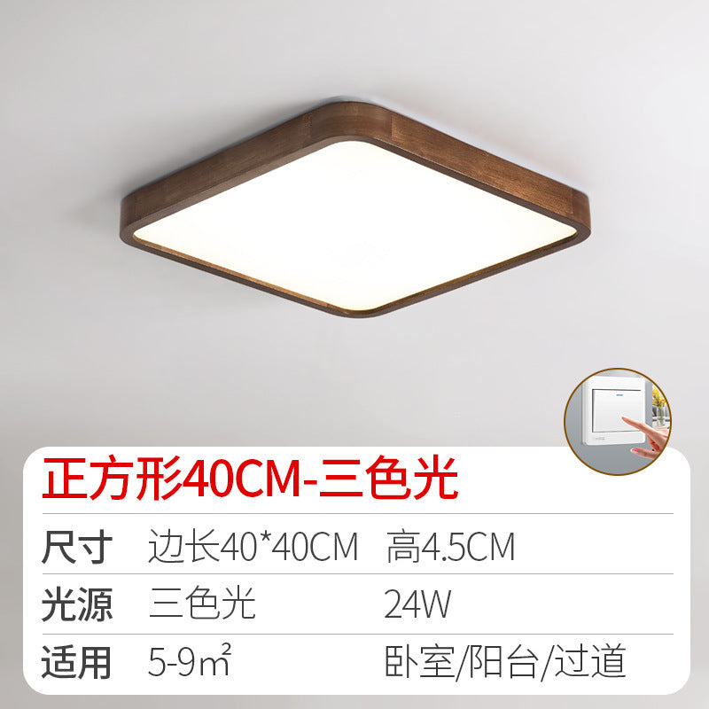 Log led Ceiling Lamp Living Room Balcony Tatami Wabi-Sabi Style Japanese Style Wood Art Corridor Nordic round bedroom