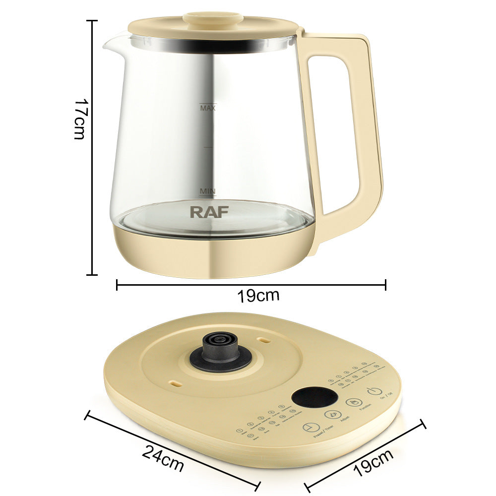 RAF European Standard Electric Kettle Household Health Kettle Multi-Functional Herbal Tea Decoction Split-Type Boiling Water Kettle1.5L