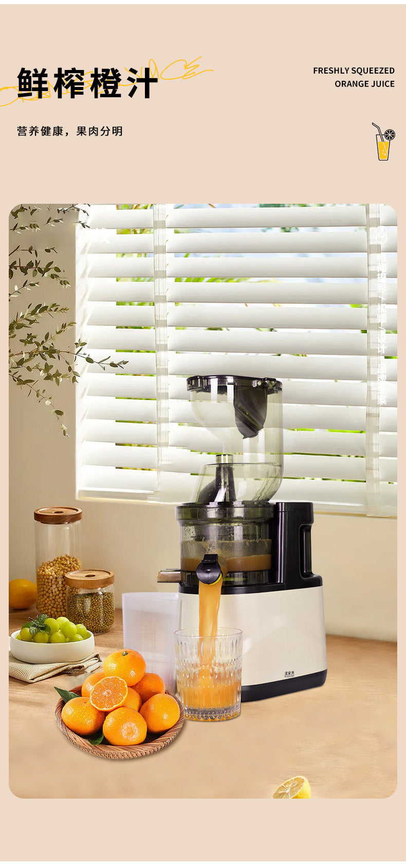 Customized Ice Crushing Juice Maker for Home Use, Fully Automatic Juice and Pulp Separation, Fruit Juice Maker, Juice Extractor