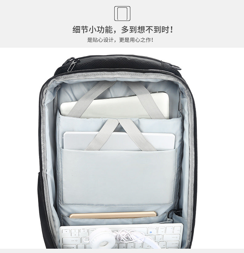 ozuko New business backpack for men, outdoor multifunctional travel bag, waterproof1715-inch Laptop Backpack