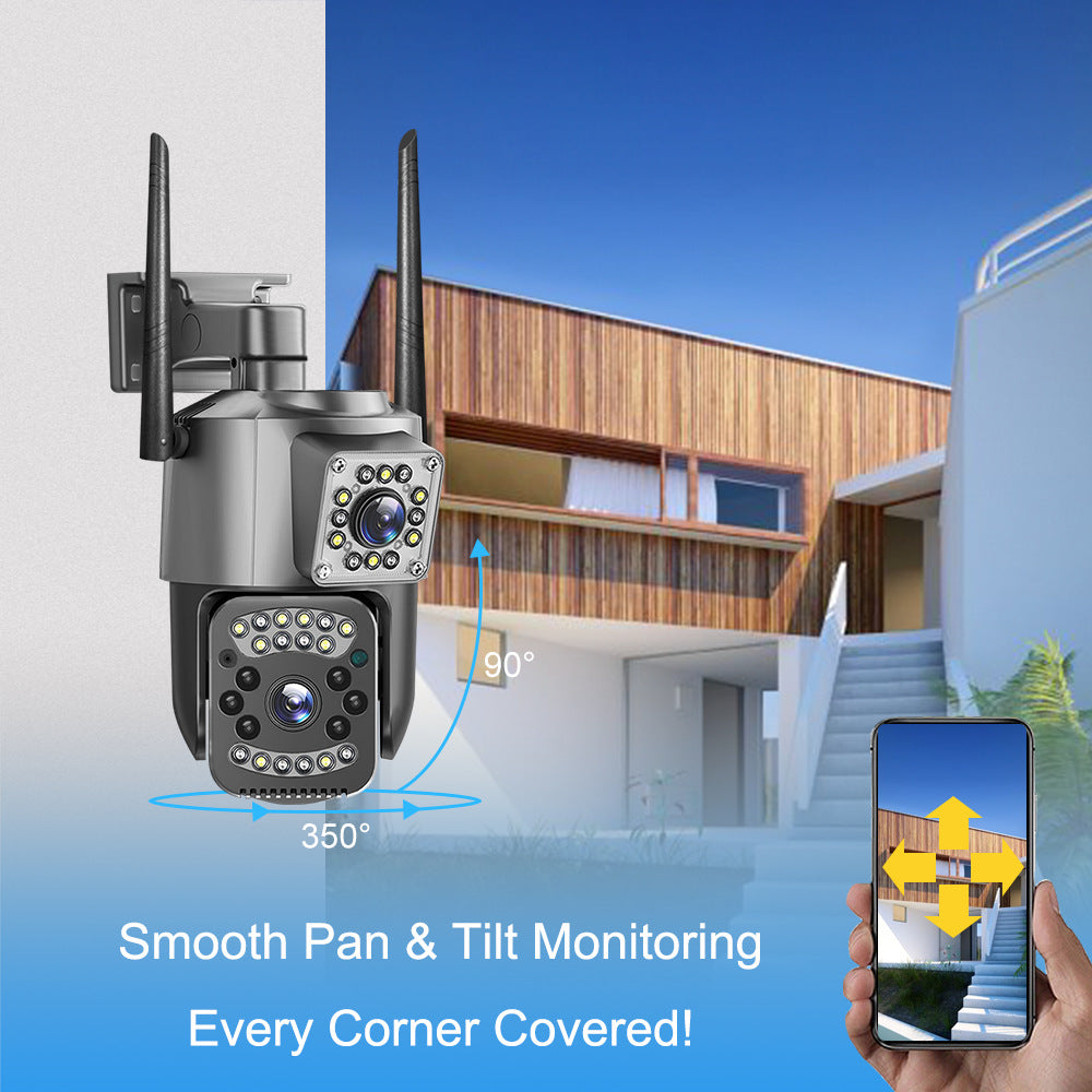 V380Dual-screen wireless surveillance camera for outdoor home use360Degree4G Remote HD Waterproof Dome Camera