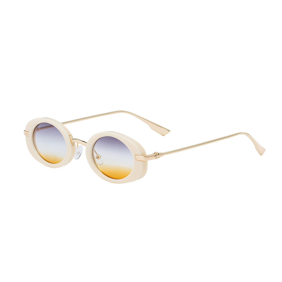 2025New European and American Fashion Oval Small Frame Sunglasses for Women, Trendy Personality Sun Protection Sunglasses Wholesale