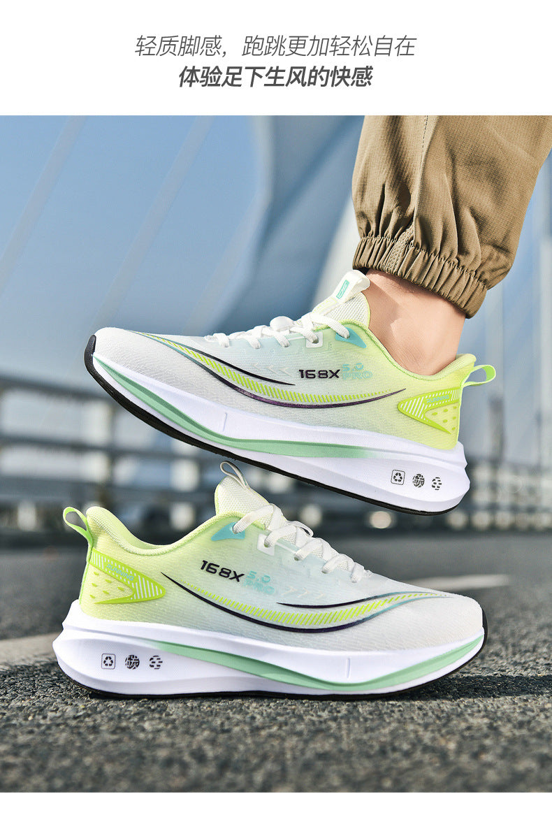 Carbon Plate Running Shoes Four Seasons Youth New Lightweight Breathable Shock Absorption Racing Running Shoes Casual Non-Slip Sports Shoes