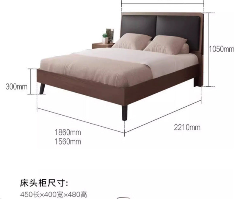 Modern Minimalist Air Pressure High Box Bed Nordic Tatami Bed Home Bedroom Master Double Storage Platform Bed