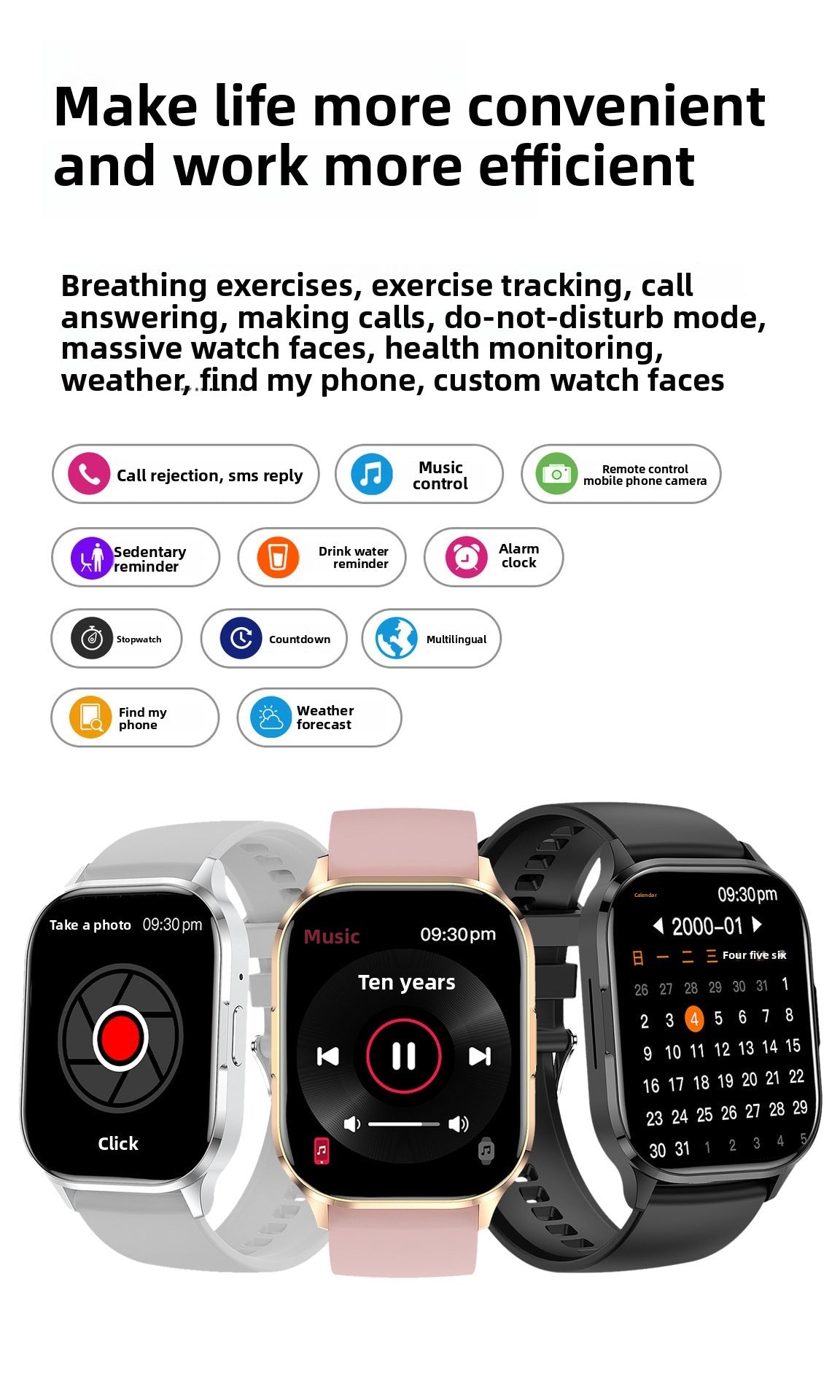 New HK21Smart watch multi-dial switching rotary button NFC Payment led Large Screen Factory