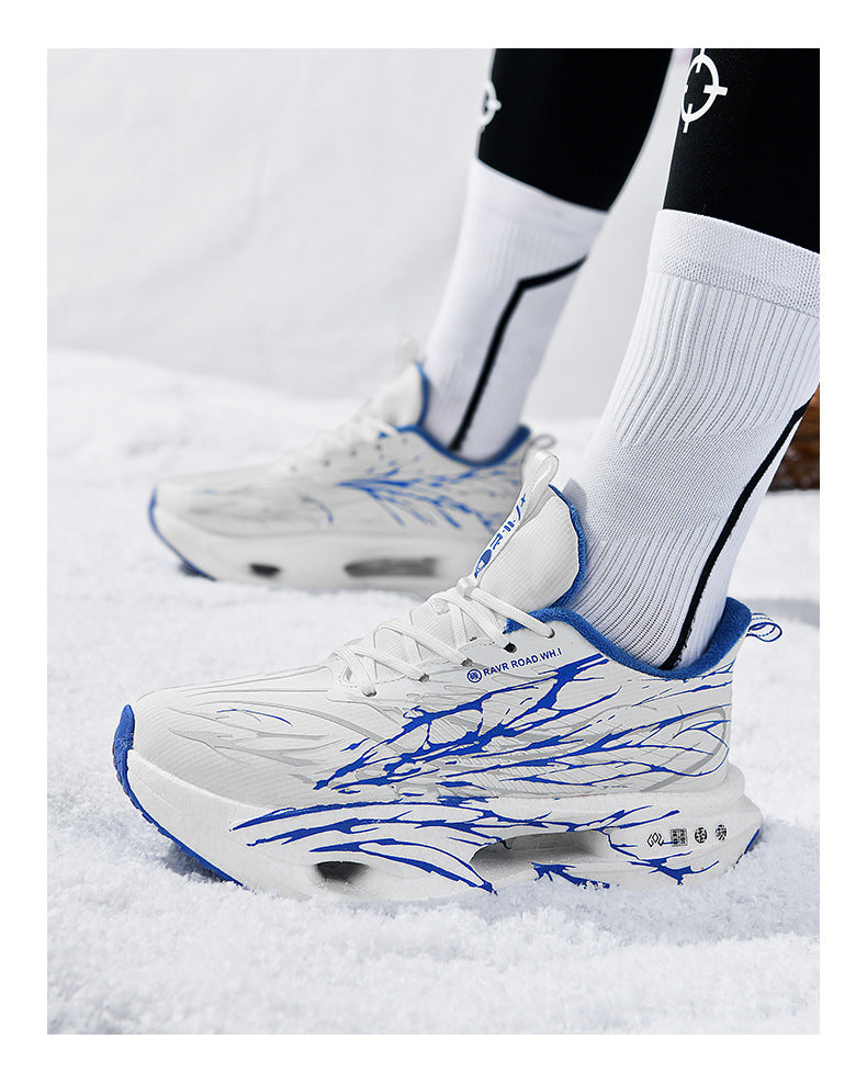 Red Rabbit9pro Winter New Leather Fleece-Lined Warm Running Shoes for Teenagers with Real Carbon Plate Training Sports Shoes