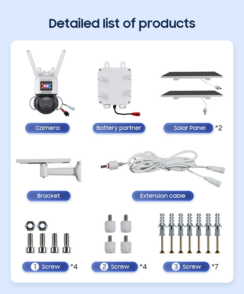 Exclusive Supply4G Solar-powered Camera12Zoom20W Solar Panel Camera24Hourly Continuous Recording