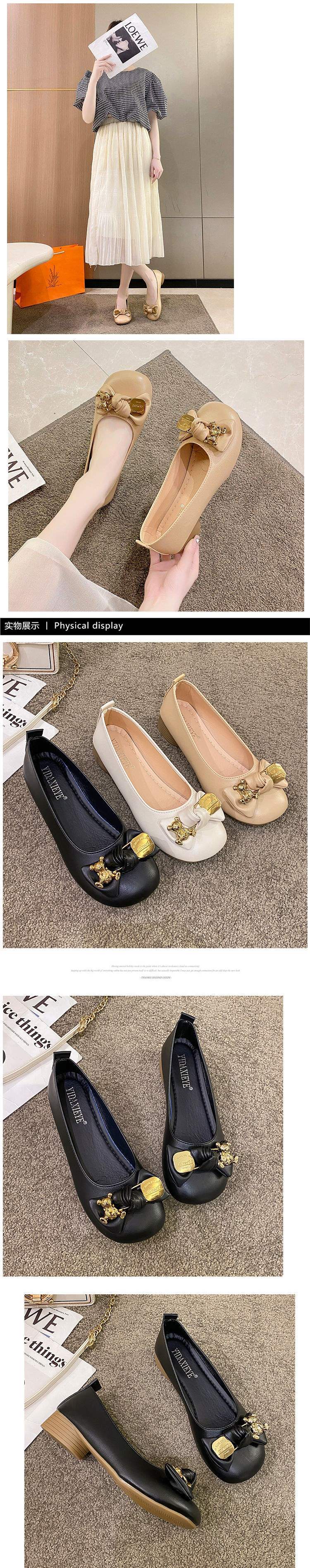 Summer Mary Jane Shoes for Women2025New Versatile British Style Height-Increasing Chunky Heel Slip-On Old Beanie Single Shoes