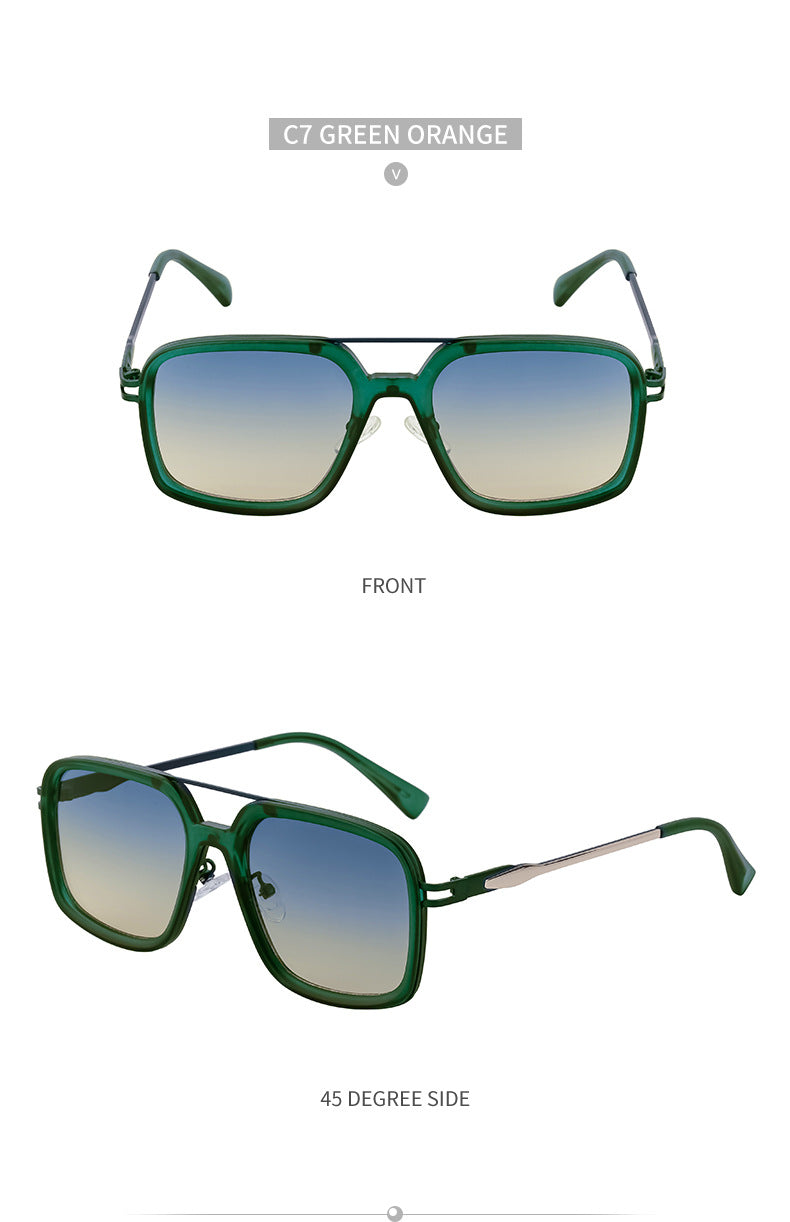 2025New style sunglasses for men with a high-end feel, vintage driving sunglasses, square frame glasses wholesale