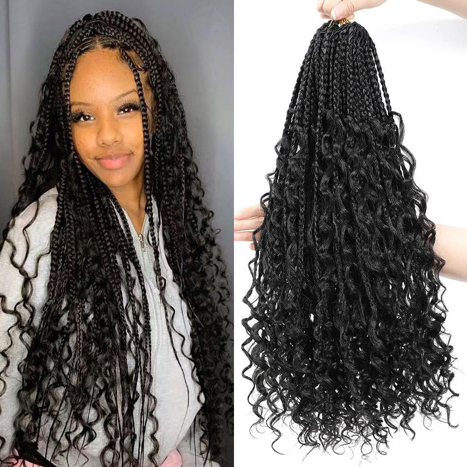 Three-strand Braid Concubine Xuchang Chemical Fiber Crochet Hair European and American Style Wig Braid Goddess Box Braids Hair