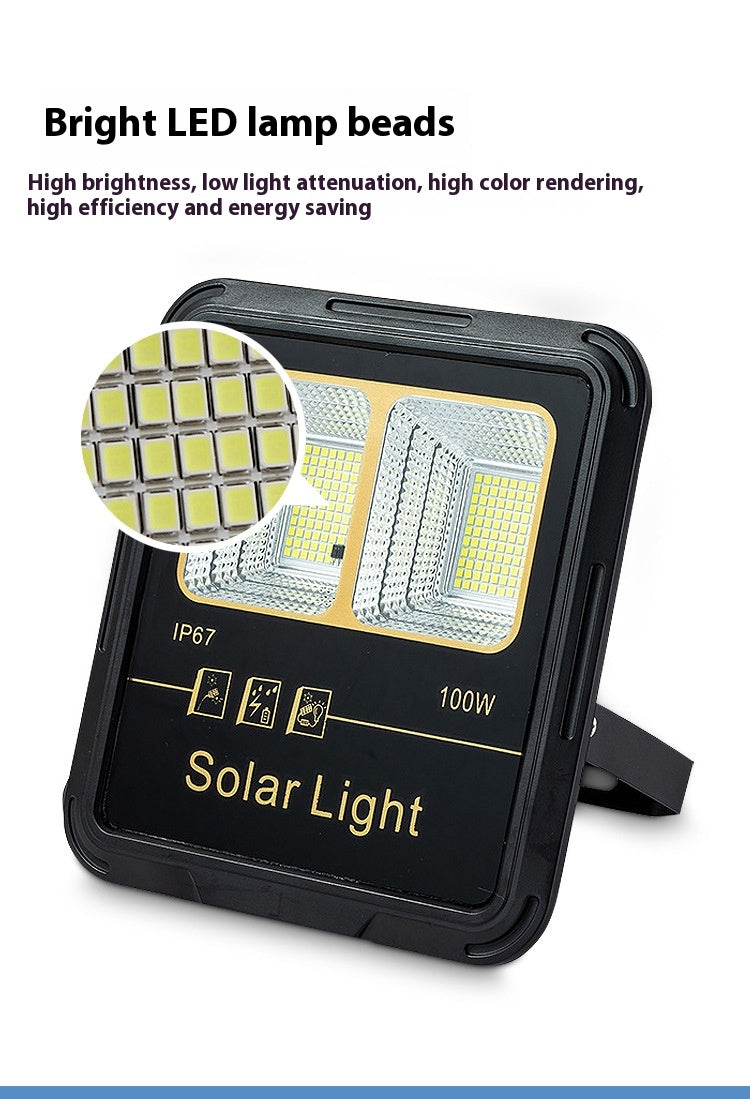 Super Bright Outdoor Solar Flood Light Waterproof ABS Smart Lighting for Yards Split Design