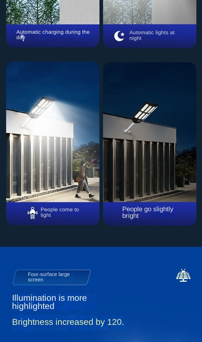 Cross-Border New High-Power Household Integrated Solar Lamp Super Bright LED Light Source IP65 Rating for Outdoor Project Street