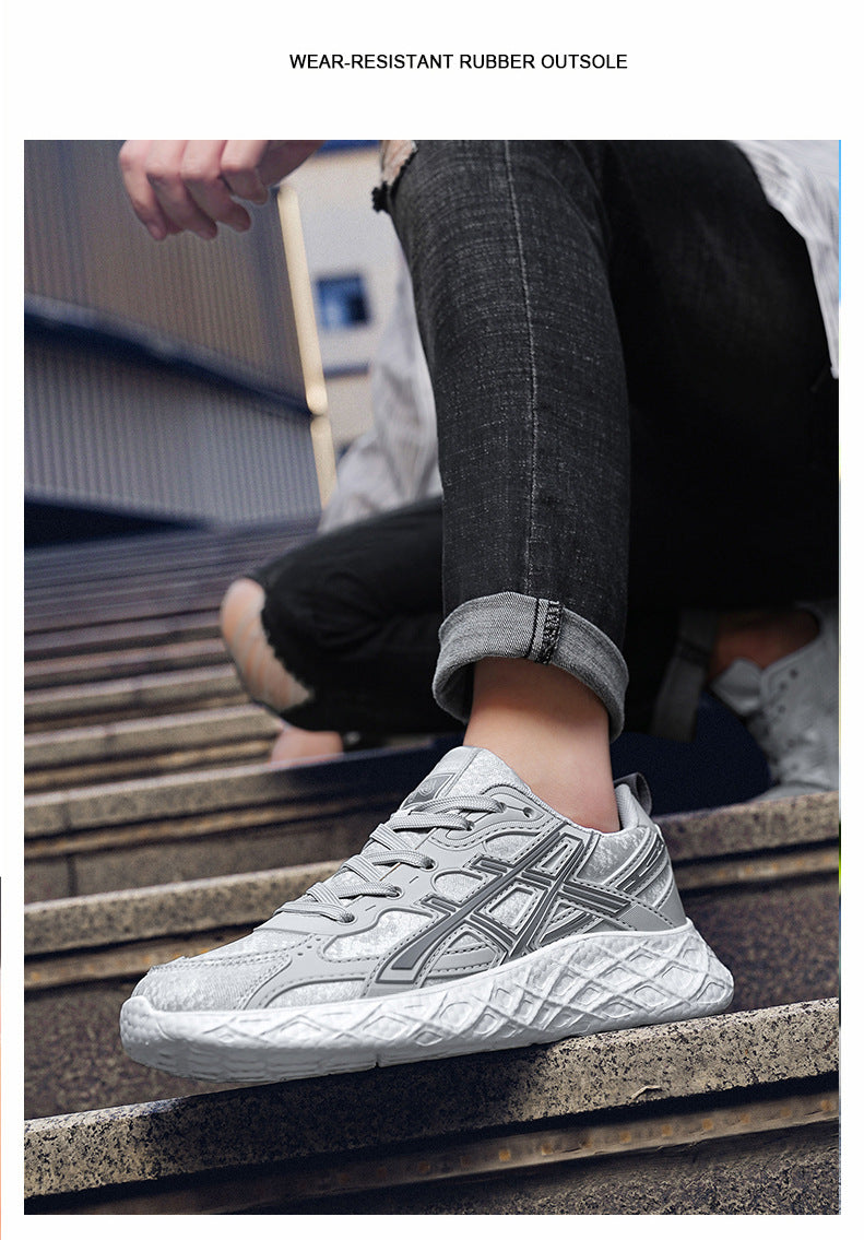 Men's Shoes2025Spring and Summer New Popcorn Soft Bottom Mesh Breathable Sports Shoes Casual Lightweight Shock Absorption Running Shoes