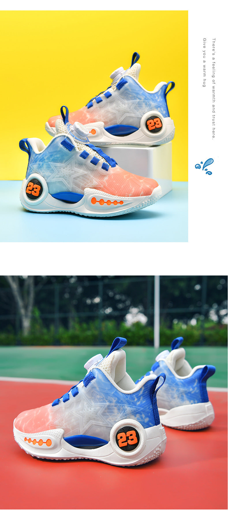 New Girls Light Elastic Damping Children's Shoes Boys Rotating Buckle Luminous fashion Casual Sports Children's Basketball Shoes