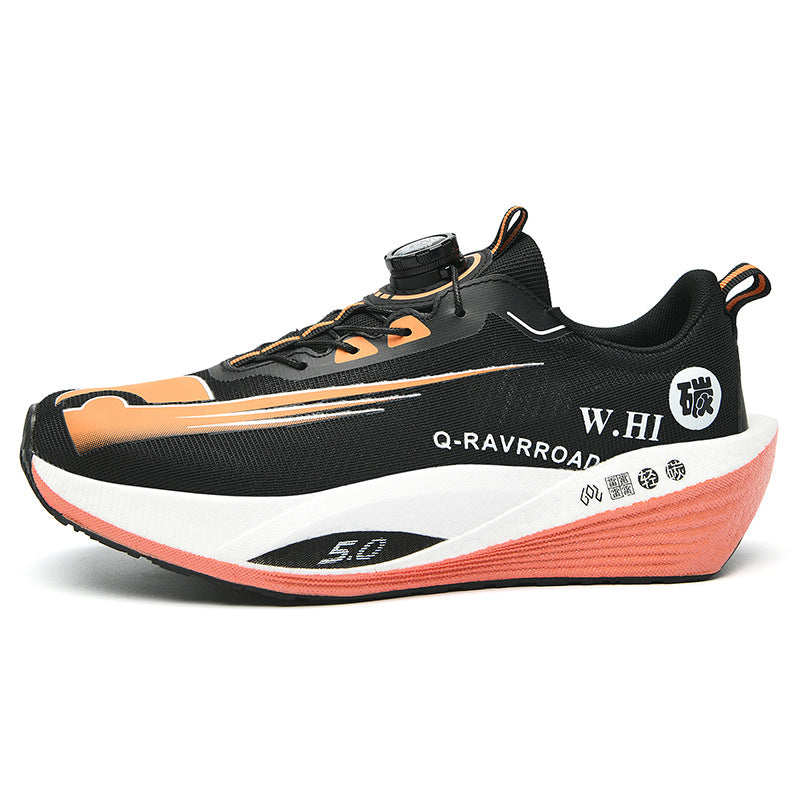 2025Autumn Winter New Style Real Explosive Carbon Plate Soft Sole Wear-Resistant Sports Shoes Parent-Child Rotating Buckle Comfortable Shock Absorption Rebound Running