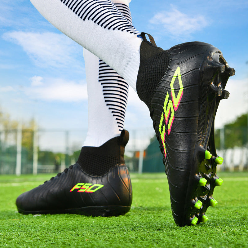 Manufacturer's New Football Shoes with Broken Nails for Men TF Long Spike Football Training Shoes Rubber Short Spike Large Size Student Football Shoes