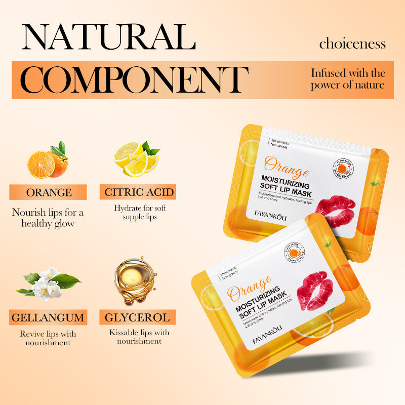 Plant and Fruit Lip Mask Series FAYANKOU Moisturizing Anti-Chap Hydrating Lip Patches Cross-Border Wholesale