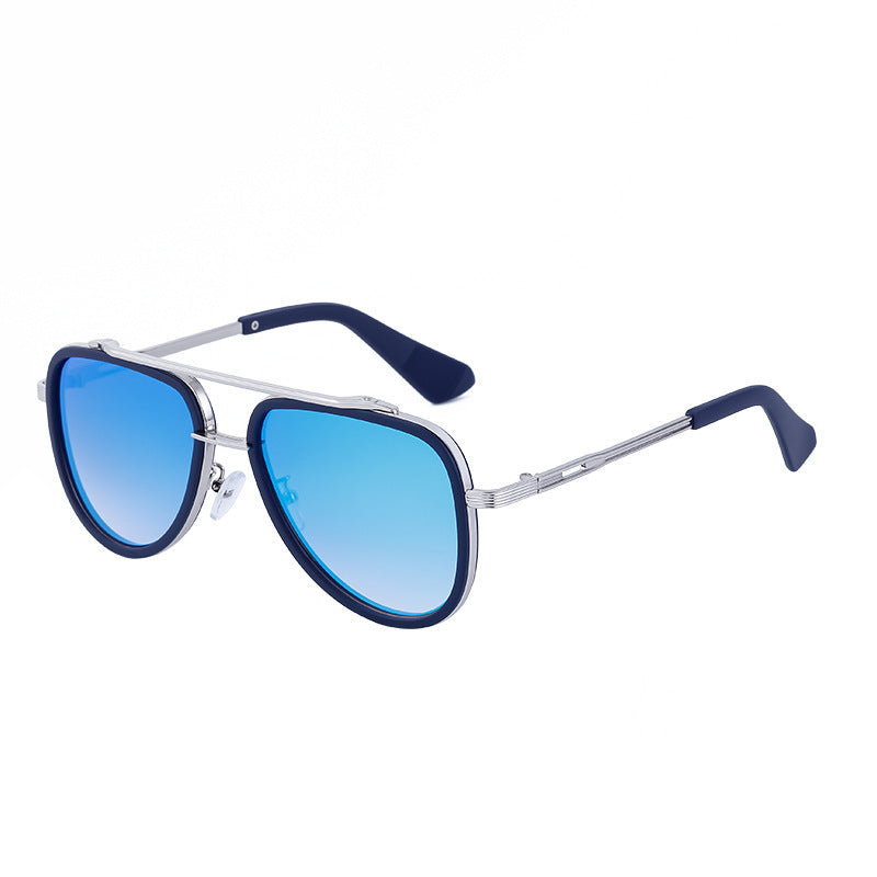 Vintage Double Bridge Aviator Sunglasses for Men Outdoor Driving Sun Protection Sunglasses Wholesale Personality Glasses shades