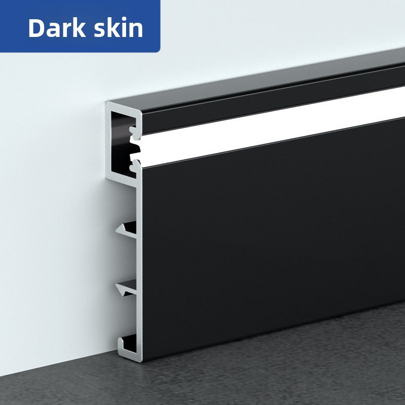 Aluminum alloy luminous baseboard, embedded luminous baseboard LED Aluminum alloy skirting board with light strip