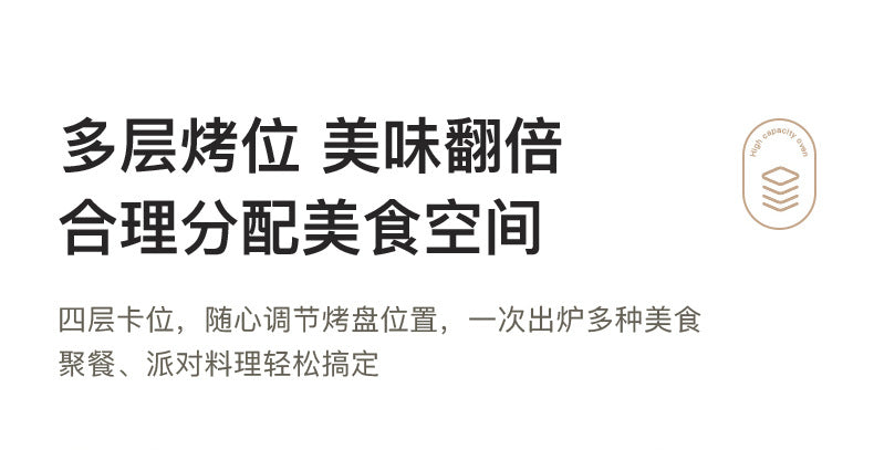 32L Electric Oven Household Mini Multi-Functional Baking Pizza Cake Multi-Functional Large Capacity Oven Roast Chicken