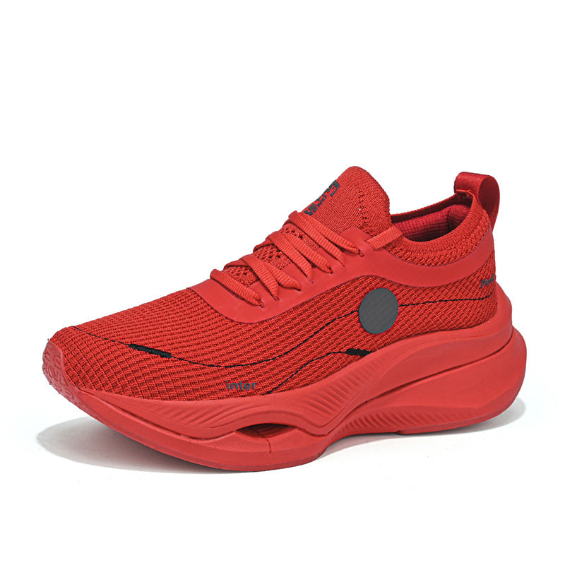 Summer Fly Electric Rebound Shock Absorption Running Shoes Men's Shoes Fly Weave Breathable Comfortable Physical Exam Training Marathon Sports Shoes