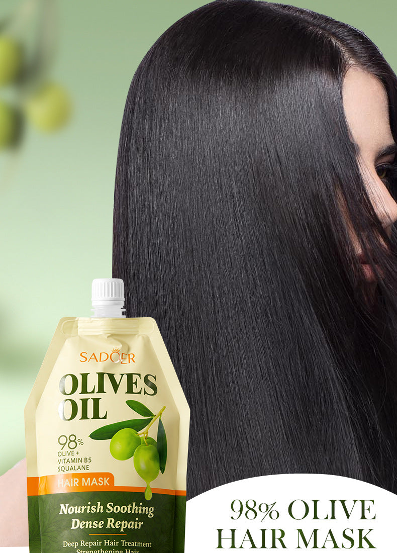 Olive Oil Hair Mask350g SADOER Repair and Improve Frizz Bagged Hair Mask Cross-Border Wholesale