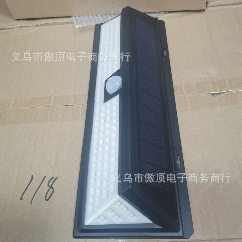 Outdoor Solar Street Light Garden Light Household Sensor Light Outdoor Waterproof Wall Light Garage Light118led Lamp