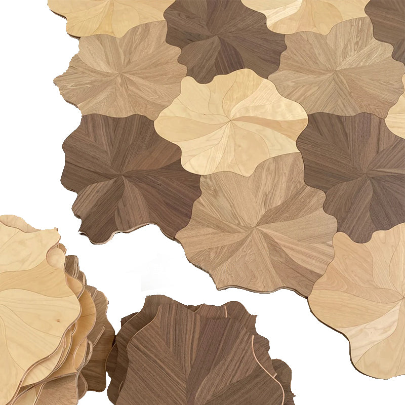 ENF Certified Luxury Solid Hardwood B1 Fireproof Oak Wood Flooring Lotus Leaf Parquet Engineered for Living Room Outdoor Park