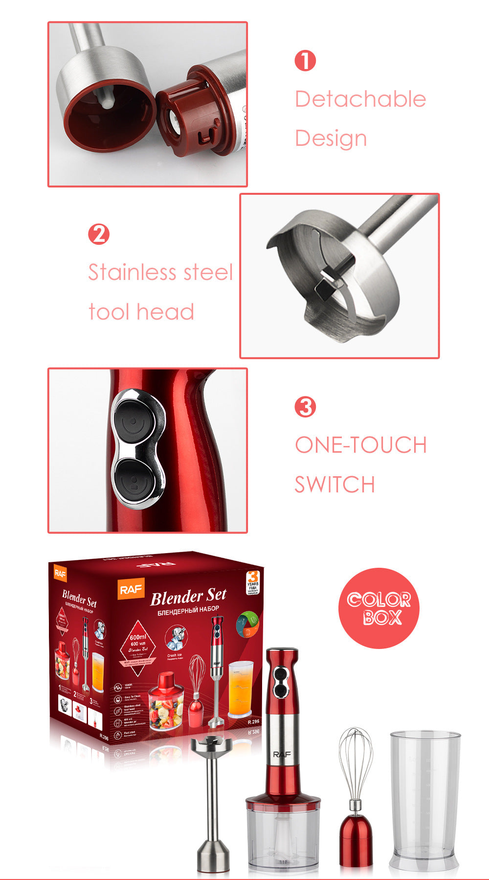 EU Standard Multifunctional Kitchen Handheld Ice Crusher Baby Food Electric Stirring Stick Food Processor Juicer