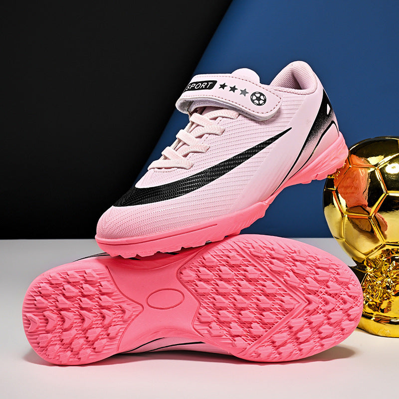 2025World Cup Children's Soccer Shoes Boys Youth Students Girls Spike Long Spike Competition Training Sports Shoes